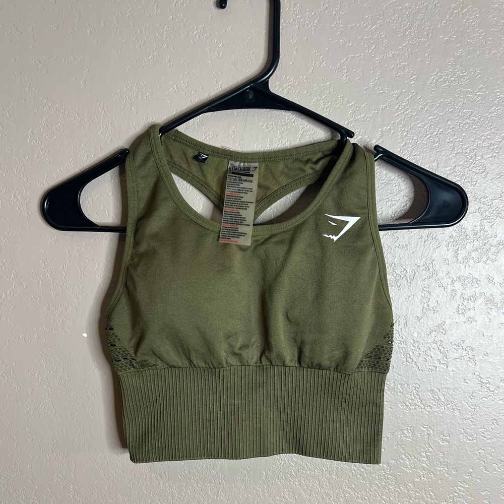 Gymshark Seamless Olive Green Sports Bra